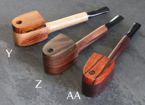 Exotic Wood Swivel Lid Pipe