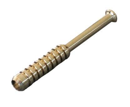 3" Brass One Hitter Pipe-Ribbed Old School Classic for 4" Dugouts