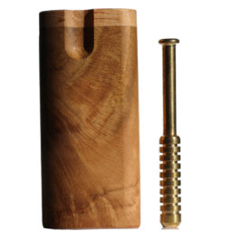 Wooden Dugout With Self-Cleaning Metal Bat - One Hitter Smoking Pipe Kit