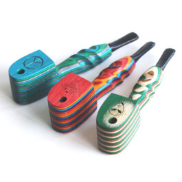 4.5″ Swivel Lid Concert Pipe- LAS44-Handcrafted Wood Pipe with stem