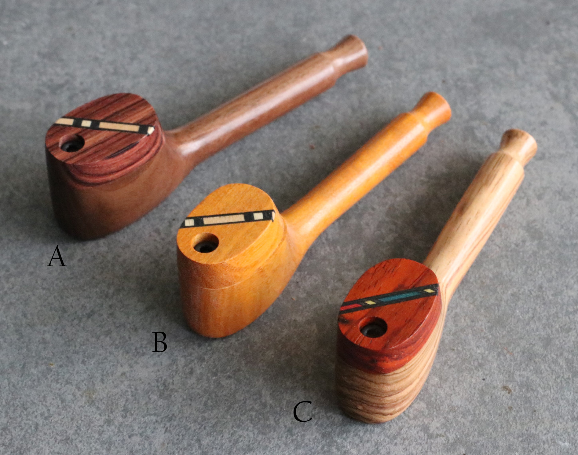 Swivel Lid Wood Pipes