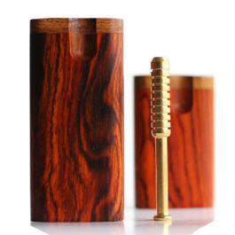 Cocobolo Swivel Lid Dugouts & One Hitter Pipes-Both 3″ & 4″ Available- Top Quality Exotic Wood Dugout Stash Box