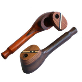 3.5″ Exotic Wood Pipe- Z4 SWIVEL INLAY American Crafted Smoking Pipe