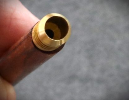 4" Exotic Wood One Hitter Pipes-Crafted Hardwood pipe with brass bowl - Image 5