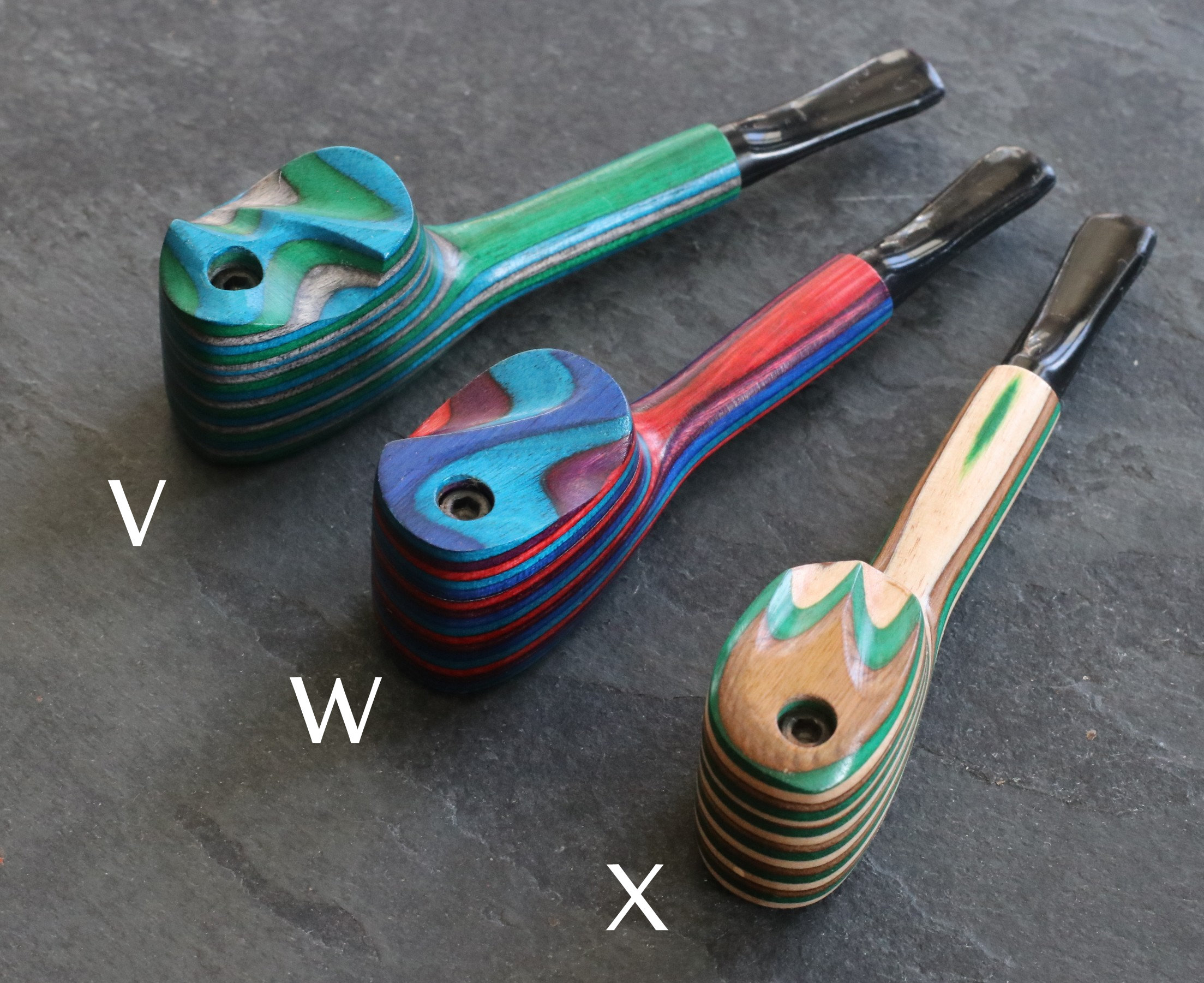 Exotic Wood Swivel Lid Pipes