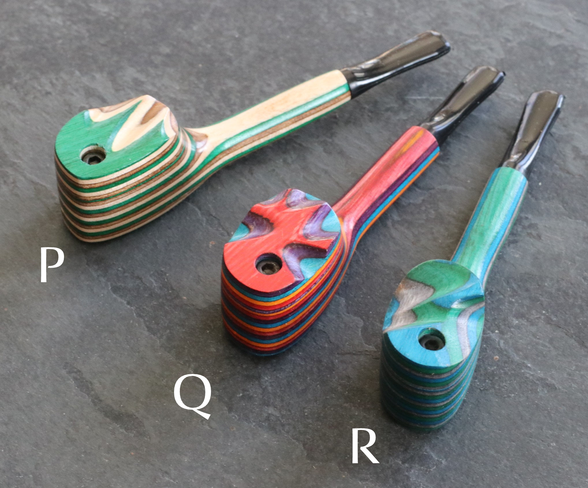 Exotic Wood Swivel Lid Pipes