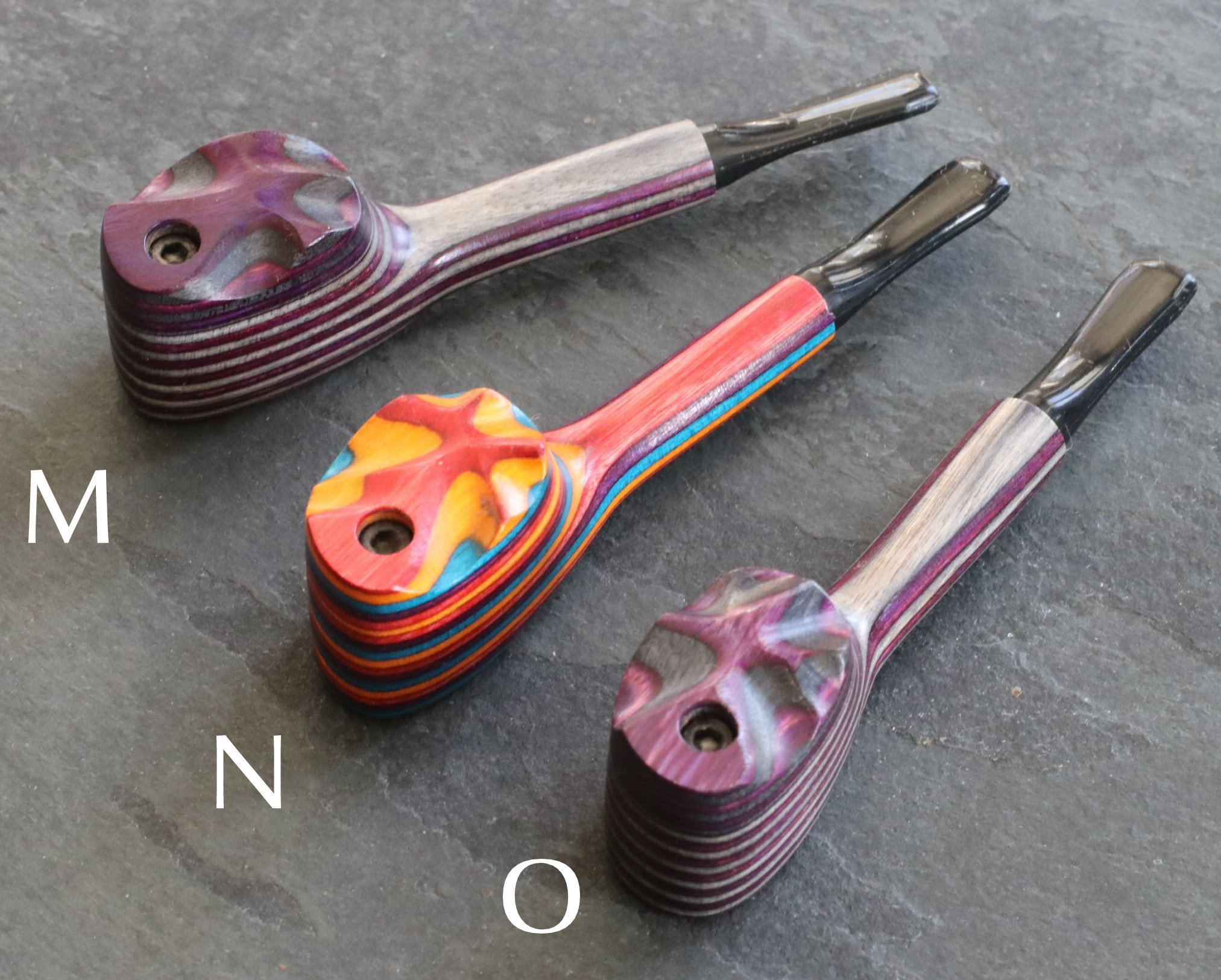 Exotic Wood Swivel Lid Pipes