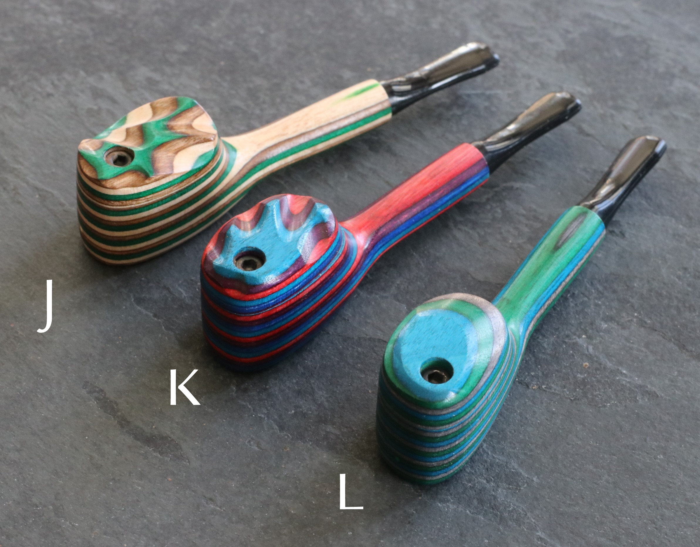 Exotic Wood Swivel Lid Pipes