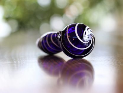 Blue Spiral Spoon Pipe