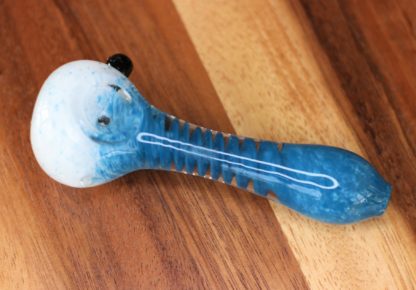 4.5" Glass Bowl-Glass Spoon pipe-Blue Rib