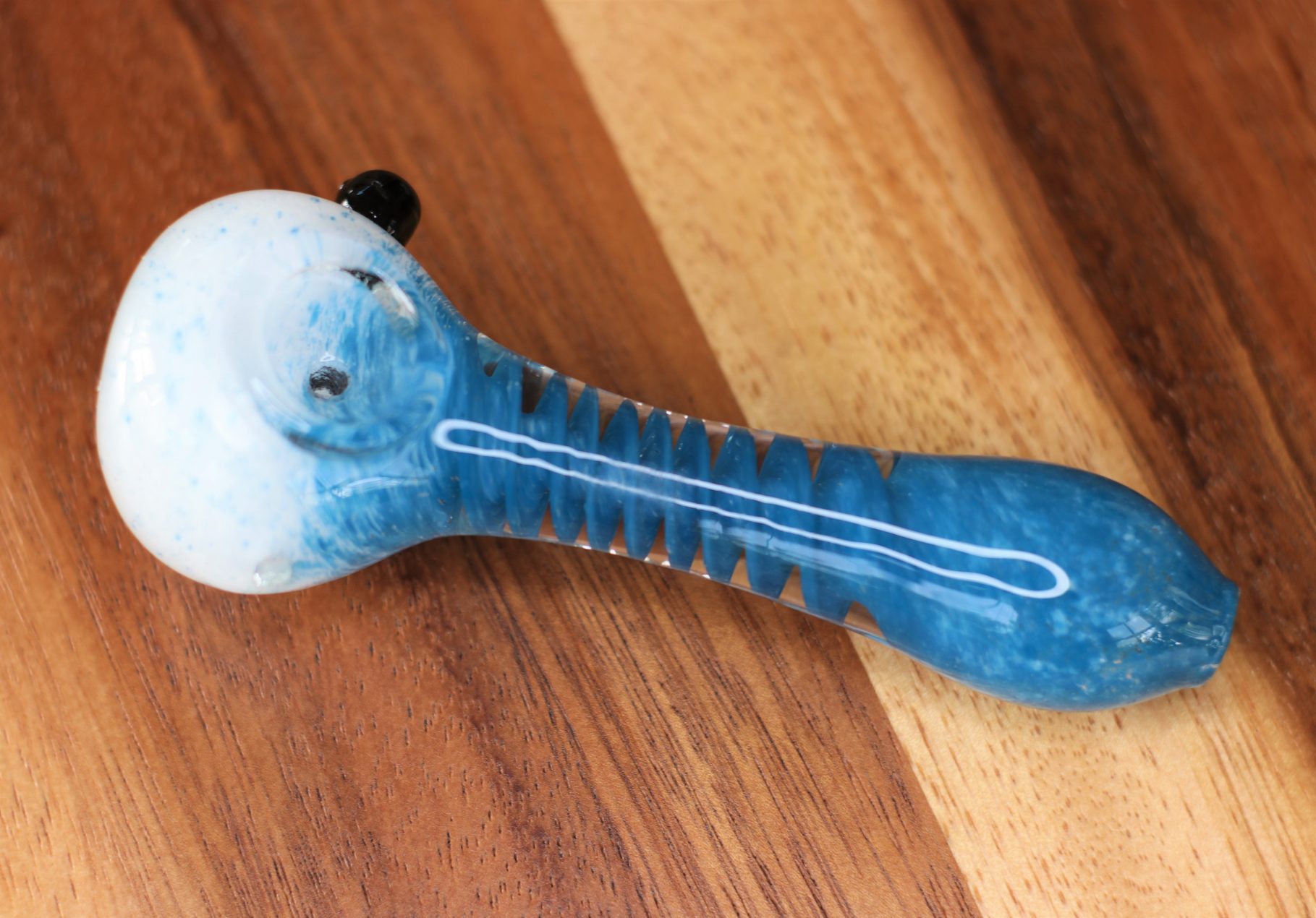 4.5 Inch Spiral & Frit Spoon Glass Weed Pipe Weed Bowl