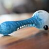 4.5" Glass Bowl-Glass Spoon pipe-Blue Rib
