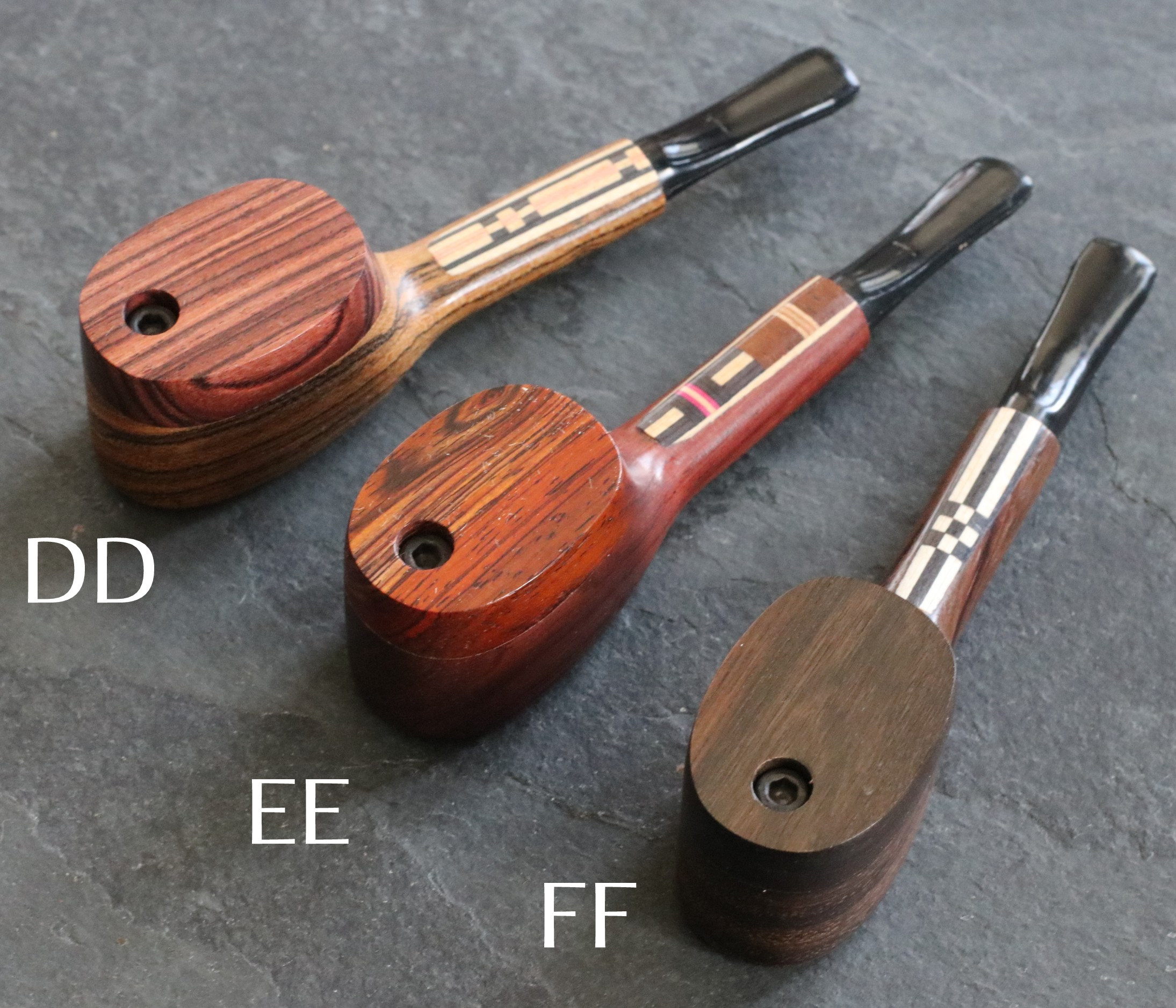 Exotic Wood Swivel Lid Pipes