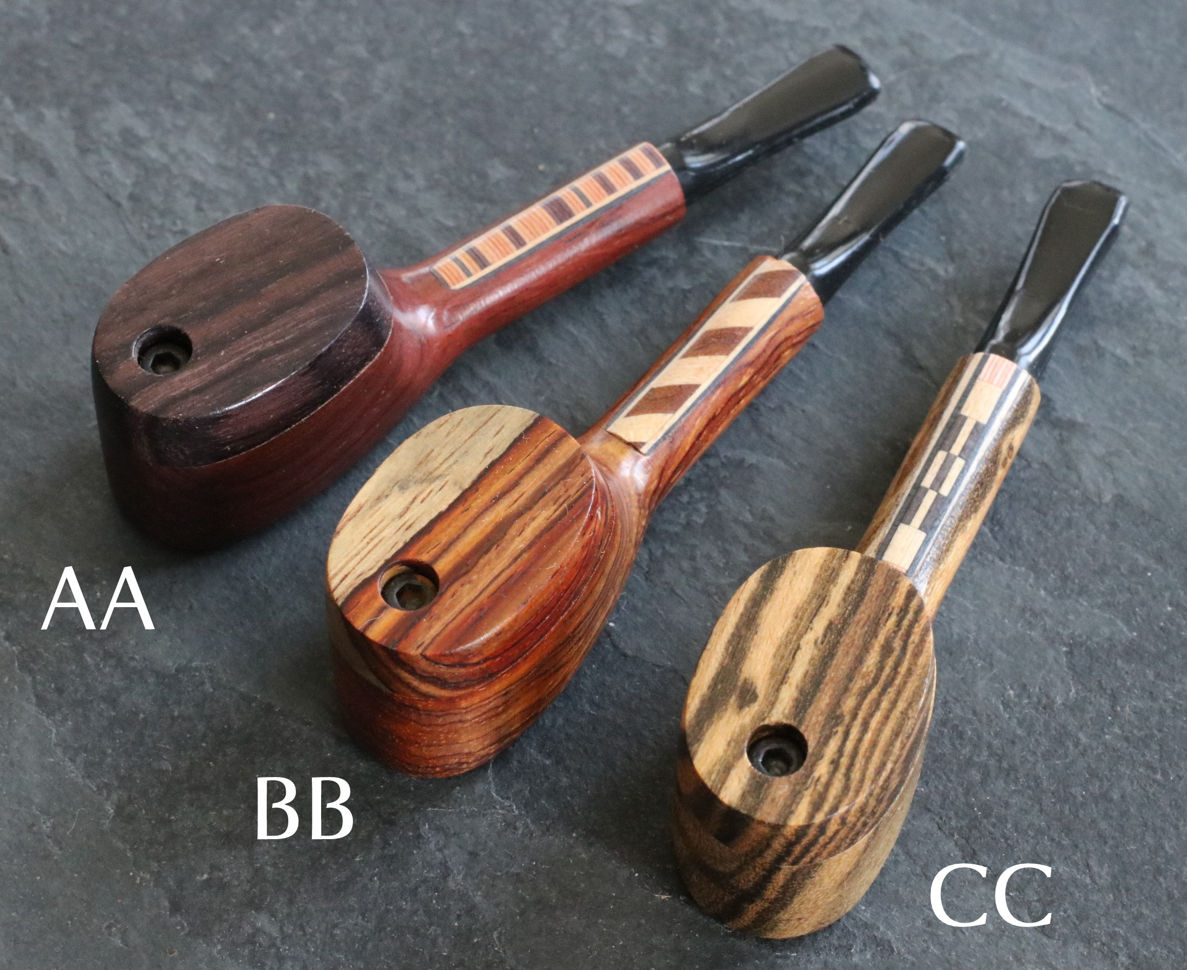 Exotic Wood Swivel Lid Pipes