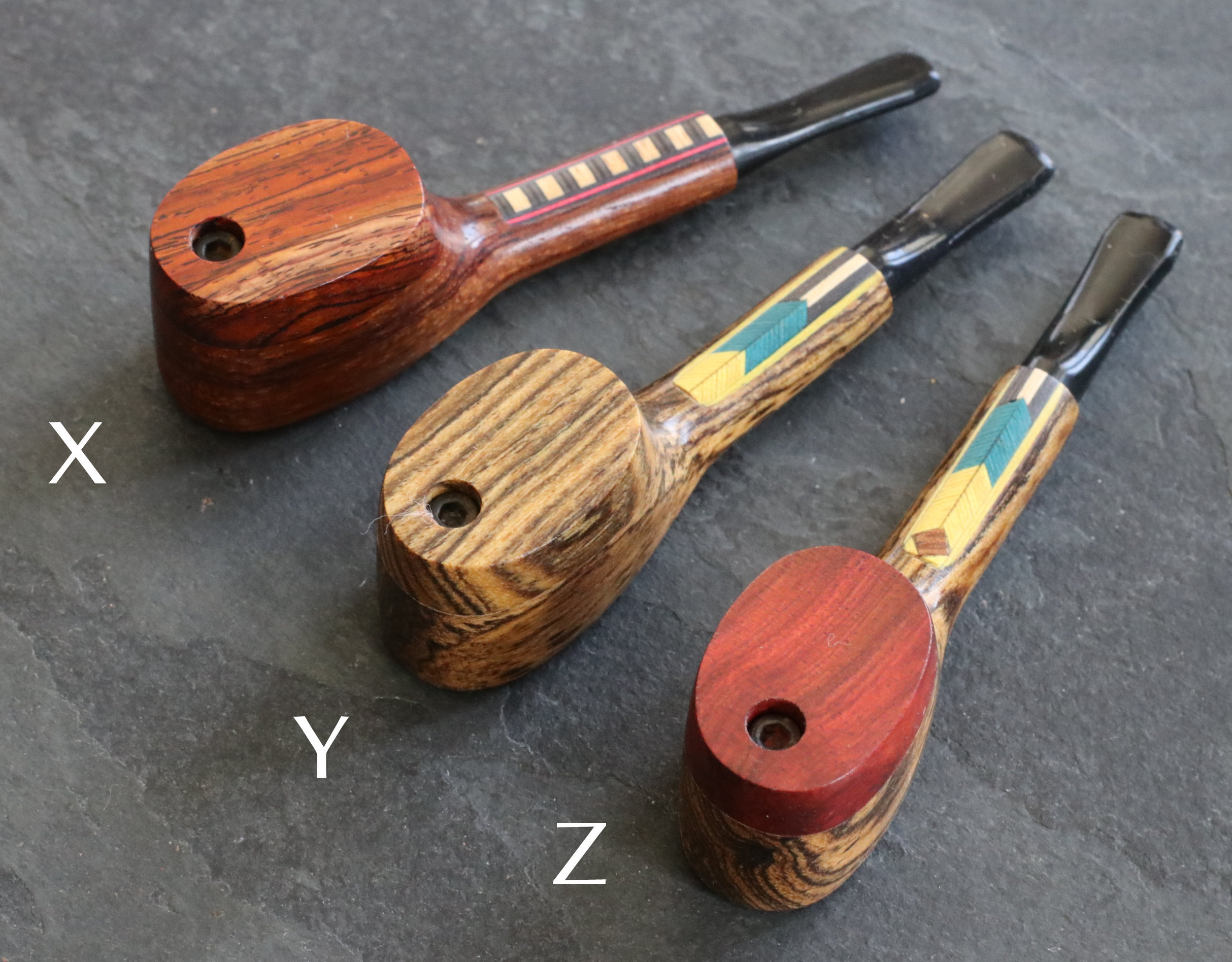 Exotic Wood Swivel Lid Pipes