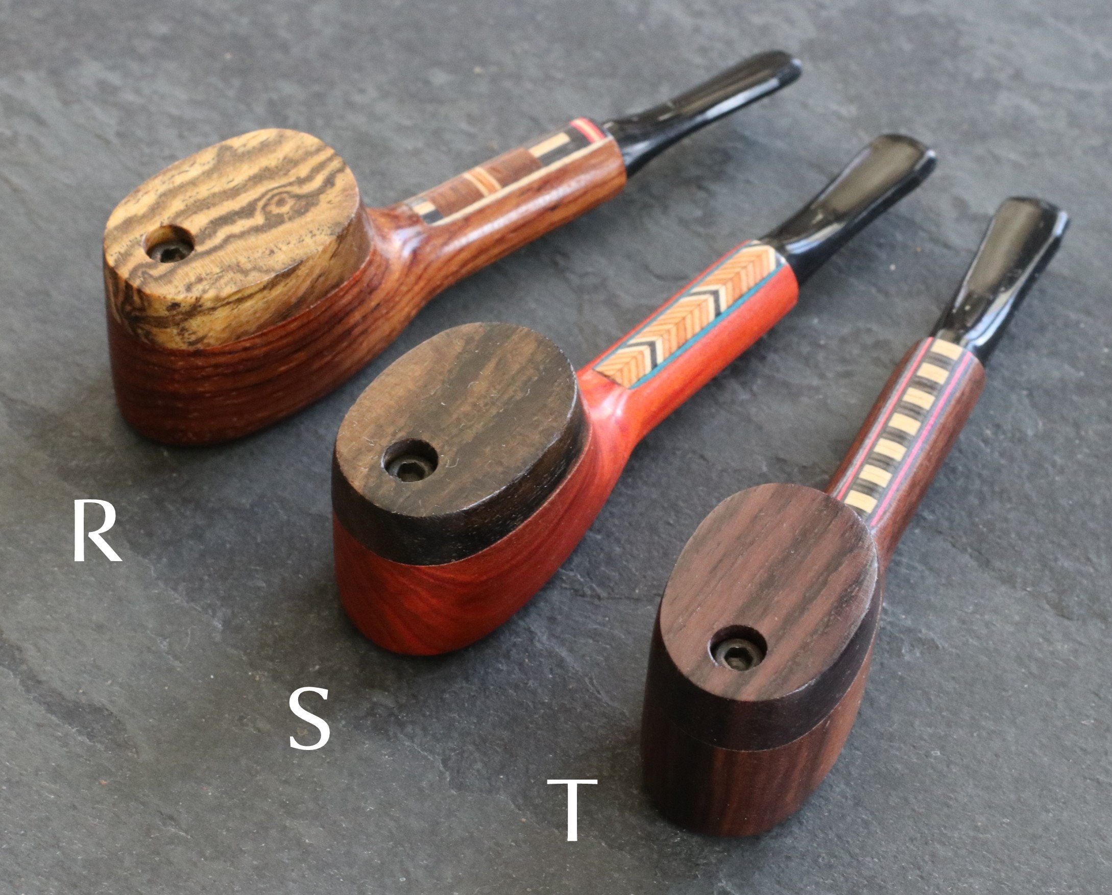 Exotic Wood Swivel Lid Pipes