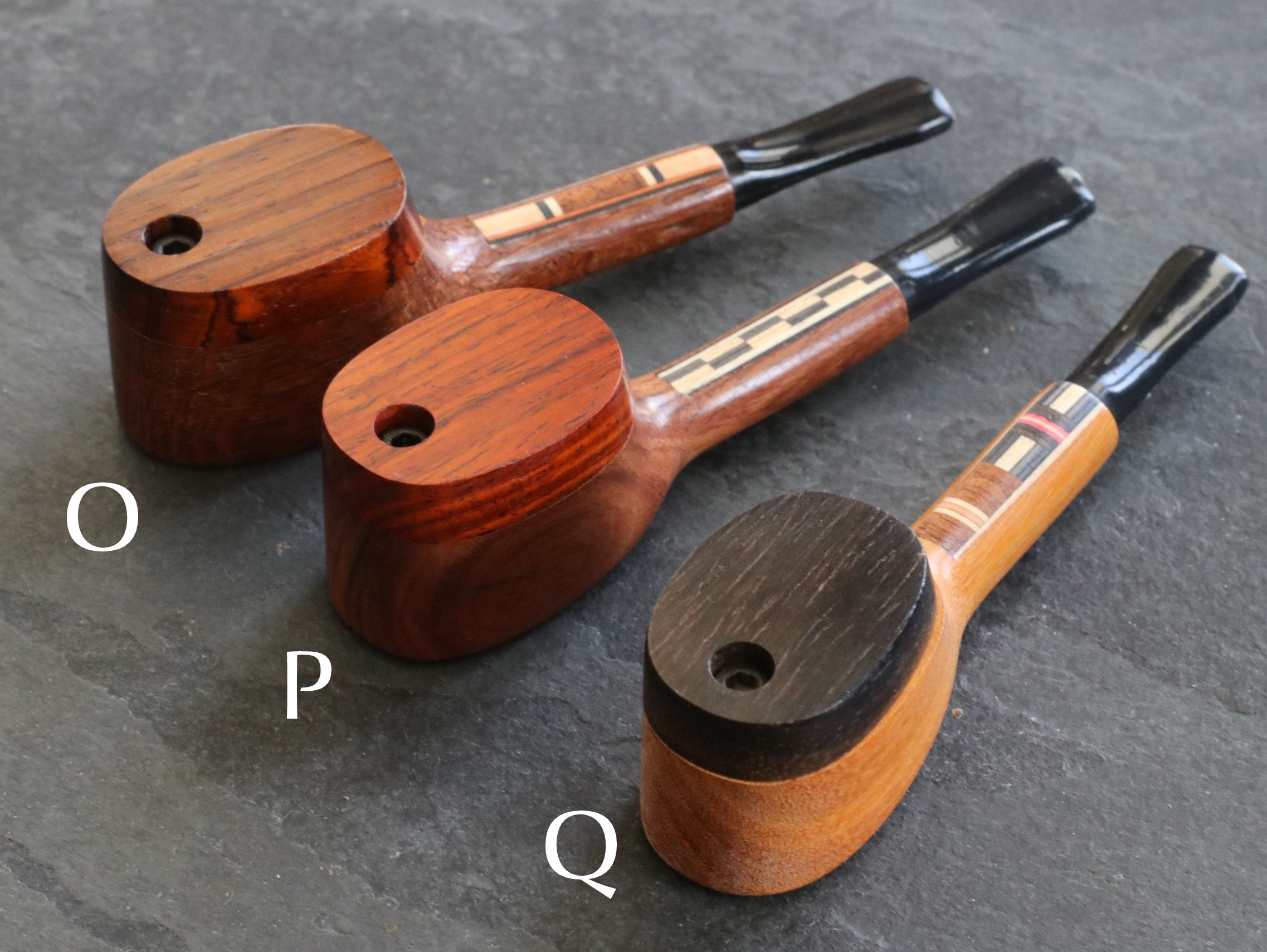 Exotic Wood Swivel Lid Pipes