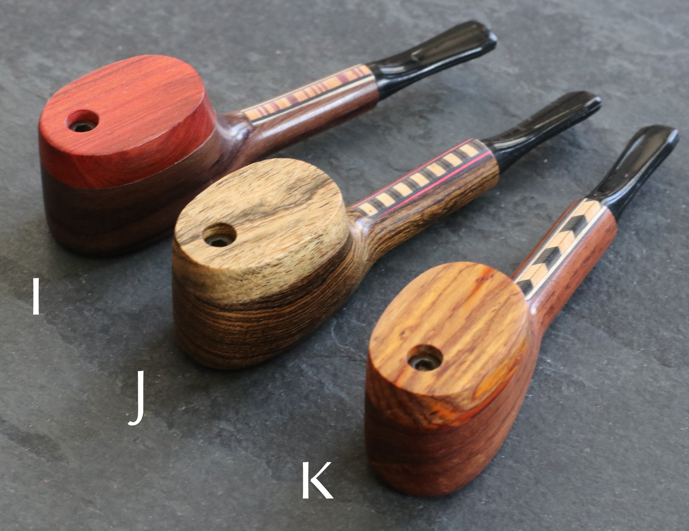 Exotic Wood Swivel Lid Pipes