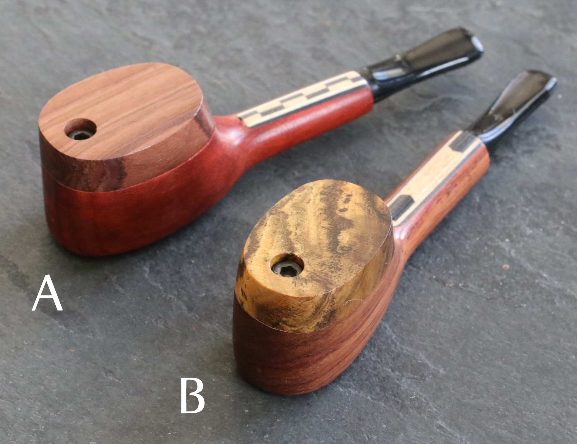 Exotic Wood Swivel Lid Pipes