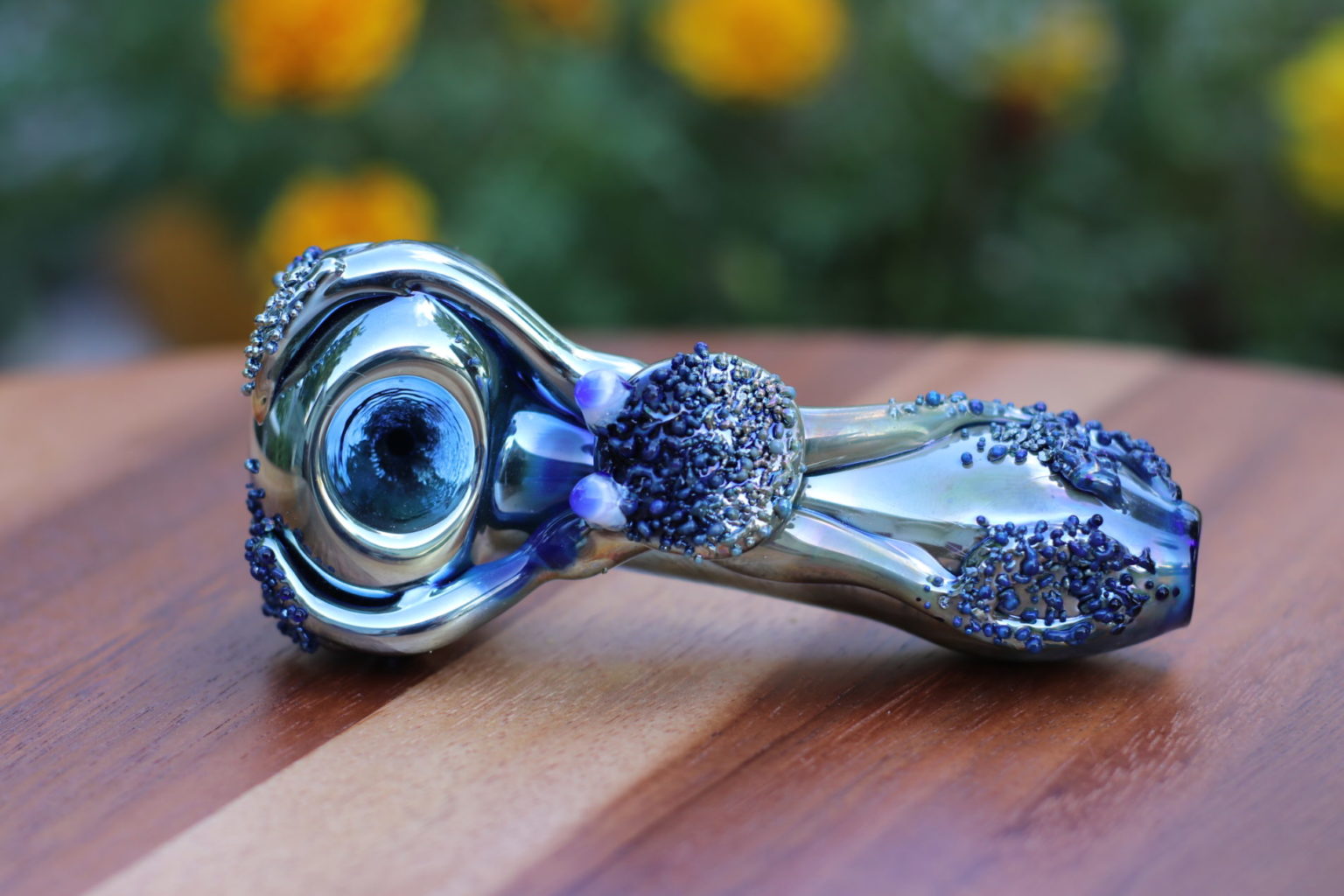 Chrome Glass Spoon Pipe PRO 420 Smoke Shop - PRO 420