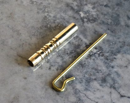 Brass Ridged One Hitter Pipe