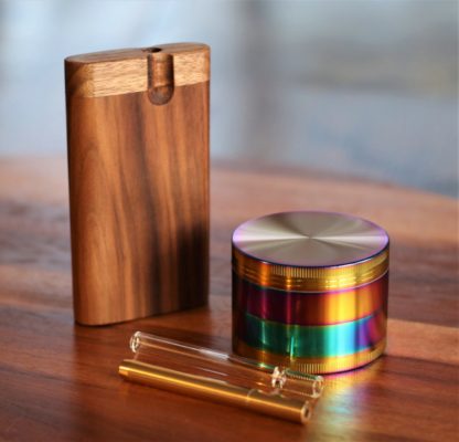 Wood Dugout- Herb Grinder- One Hitter Pipes