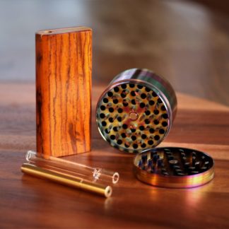 Wood Dugout- Herb Grinder- One Hitter Pipes