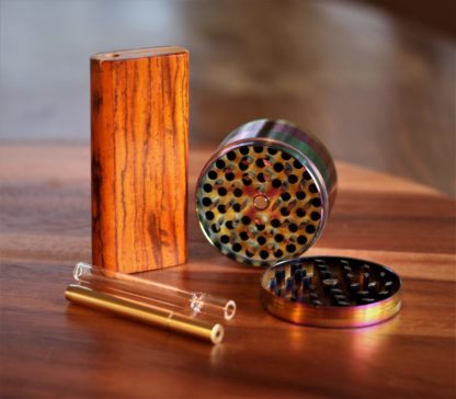 Wood Dugout- Herb Grinder- One Hitter Pipes