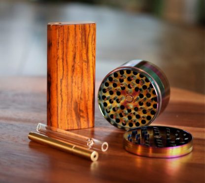 Wood Dugout- Herb Grinder- One Hitter Pipes