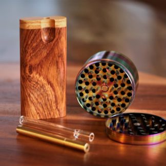 Wood Dugout- Herb Grinder- One Hitter Pipes