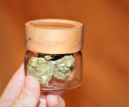 Glass Stash Jar with Bamboo Lid