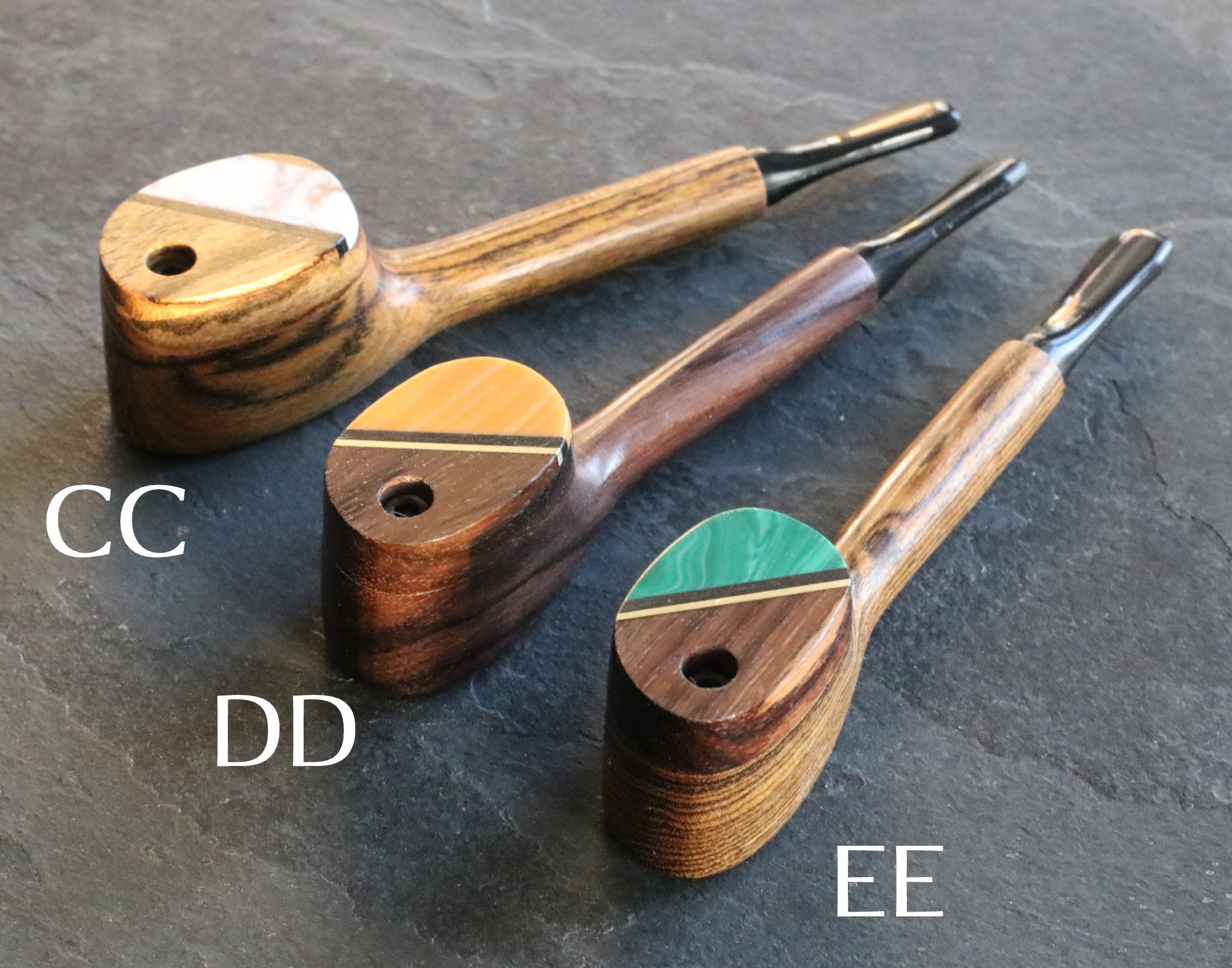 Exotic Wood Swivel Lid Pipes
