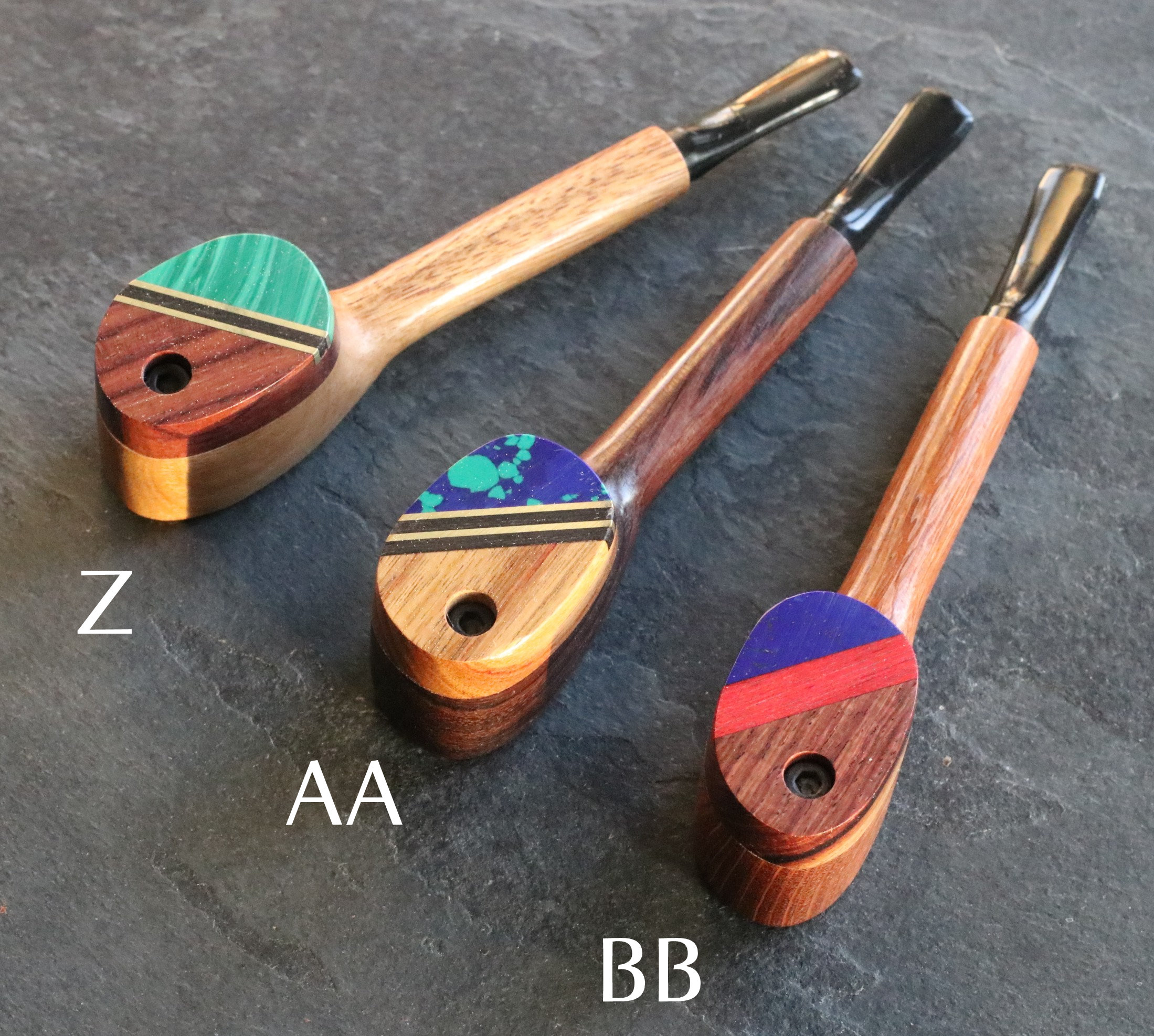 Exotic Wood Swivel Lid Pipes