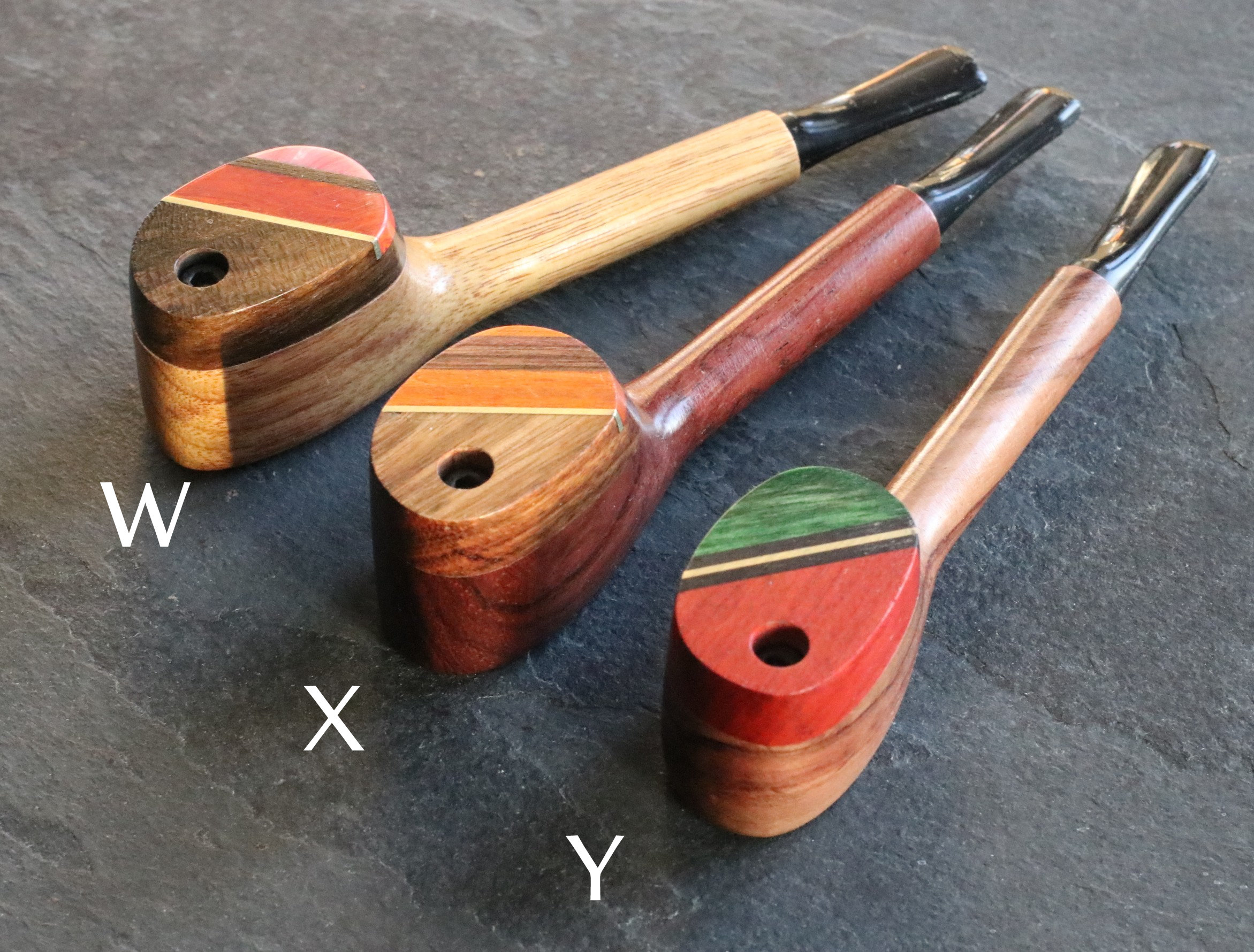 Exotic Wood Swivel Lid Pipes