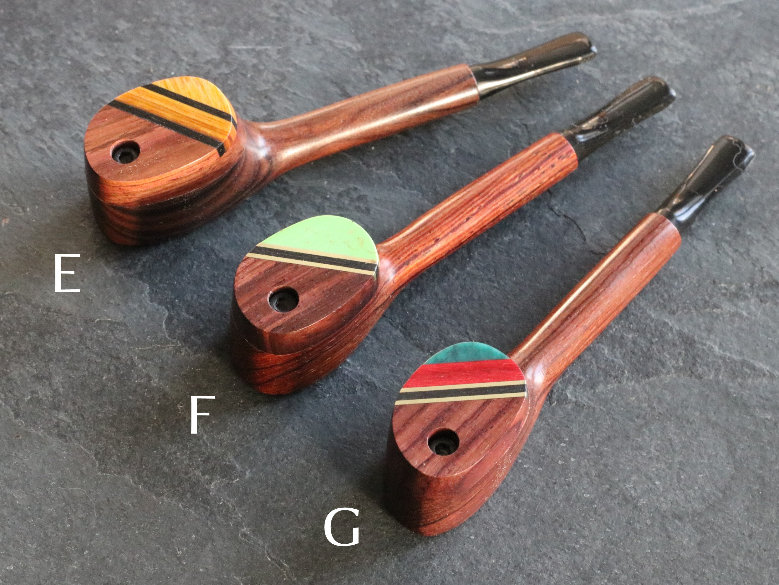Exotic Wood Swivel Lid Pipes