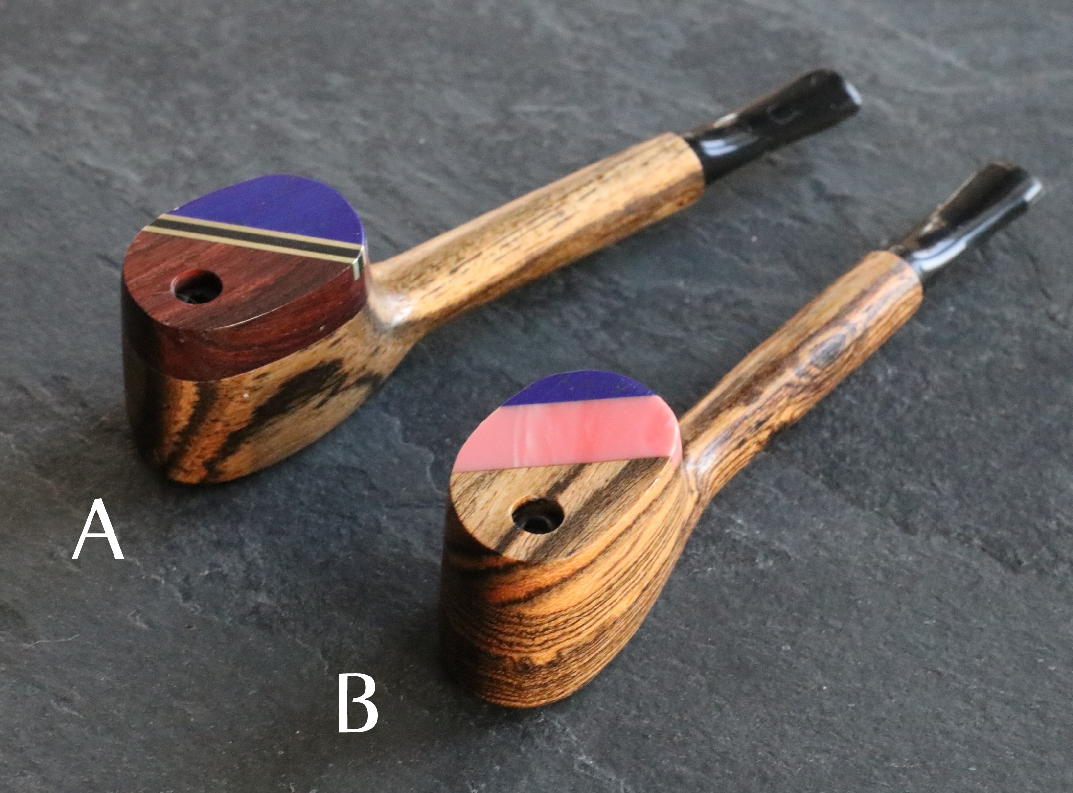 Exotic Wood Swivel Lid Pipes