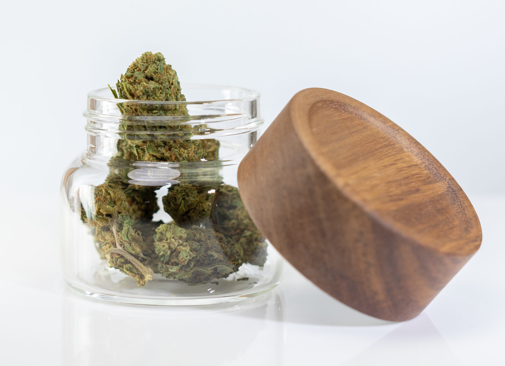 Glass Stash Jar with bamboo Lid PRO 420 - PRO 420