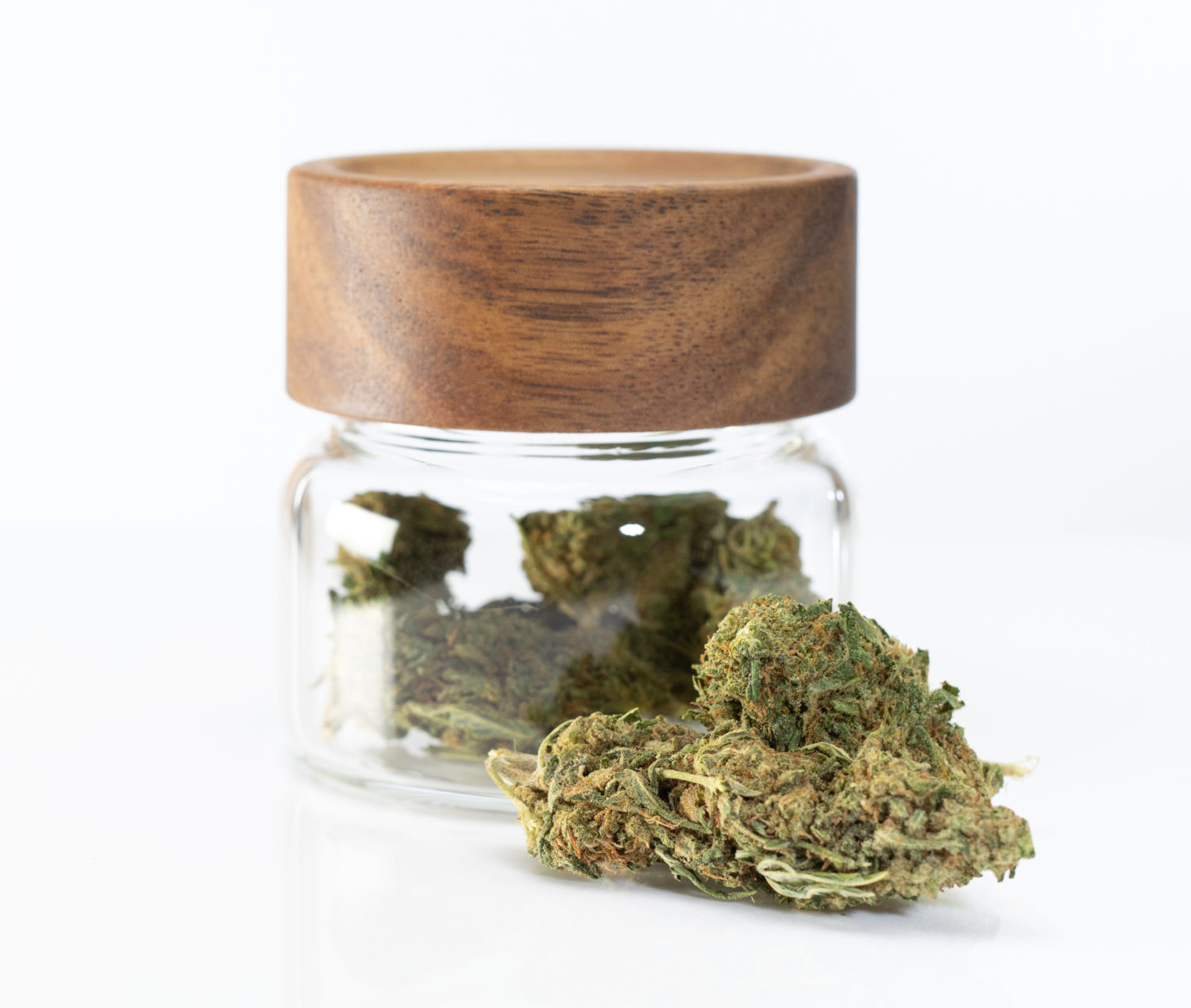 Glass Stash Jar with bamboo Lid PRO 420 - PRO 420