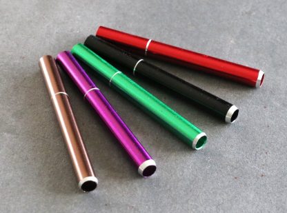 3" Metal One Hitter Pipes- Sleek, Stylish & Smooth- in 5 Colors-Poker for Cleaning Included - Image 3