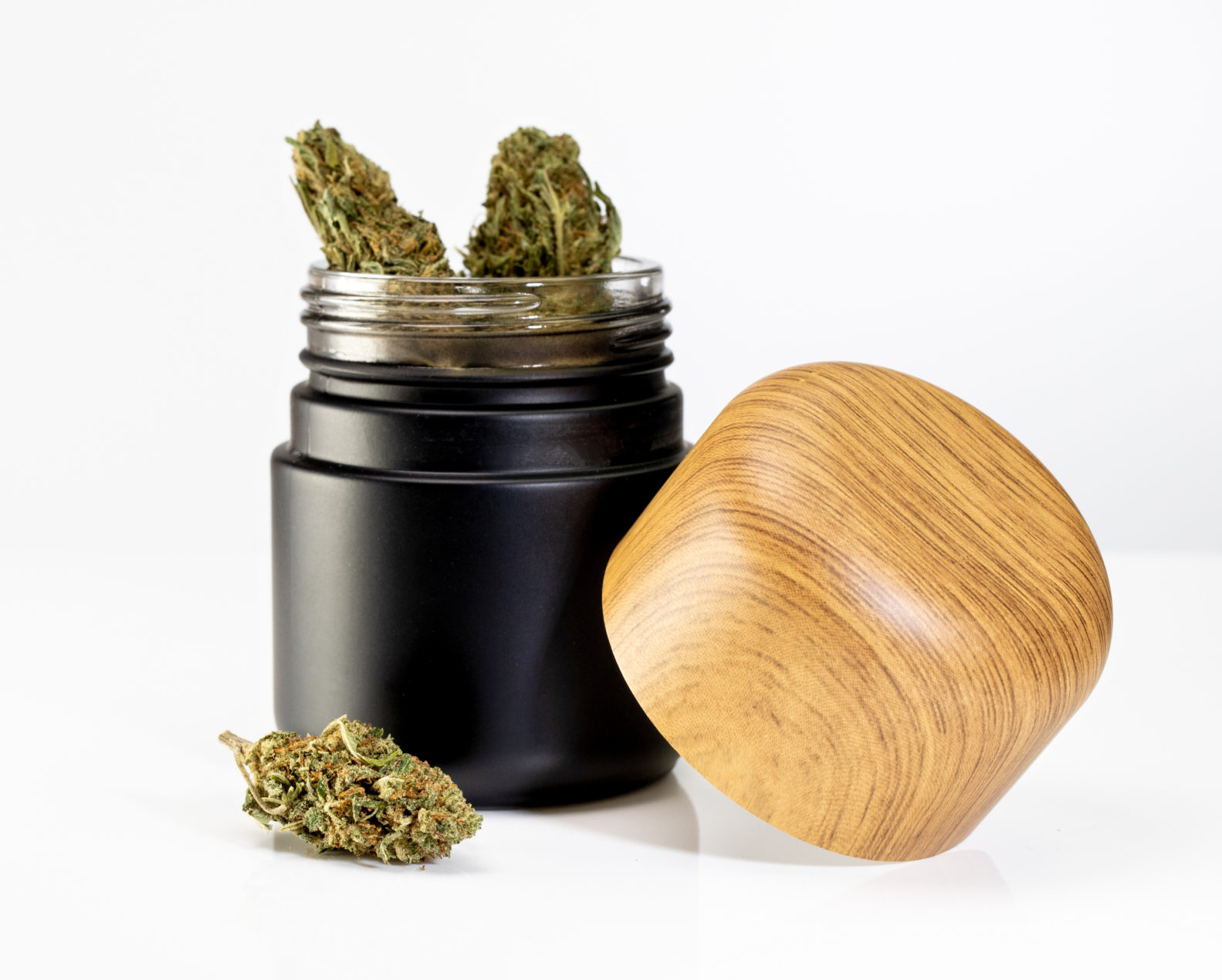 Glass Stash Jar with bamboo Lid PRO 420 - PRO 420