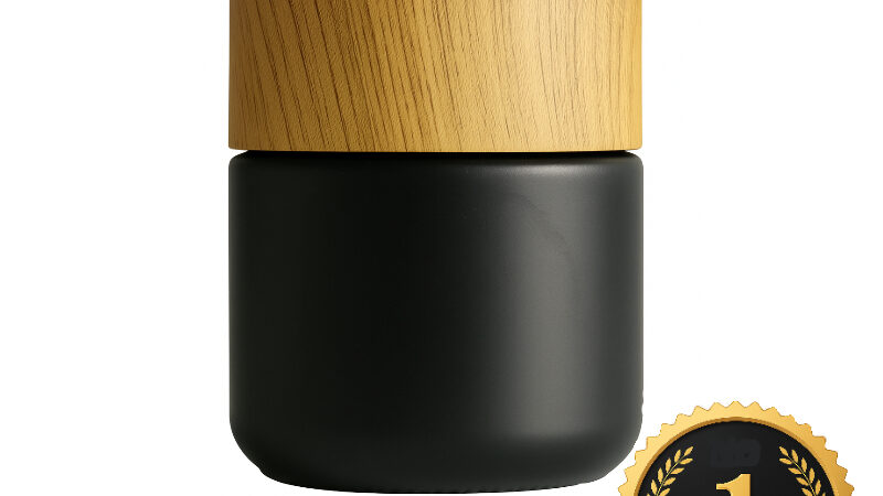 5g Black Glass Stash Jar
