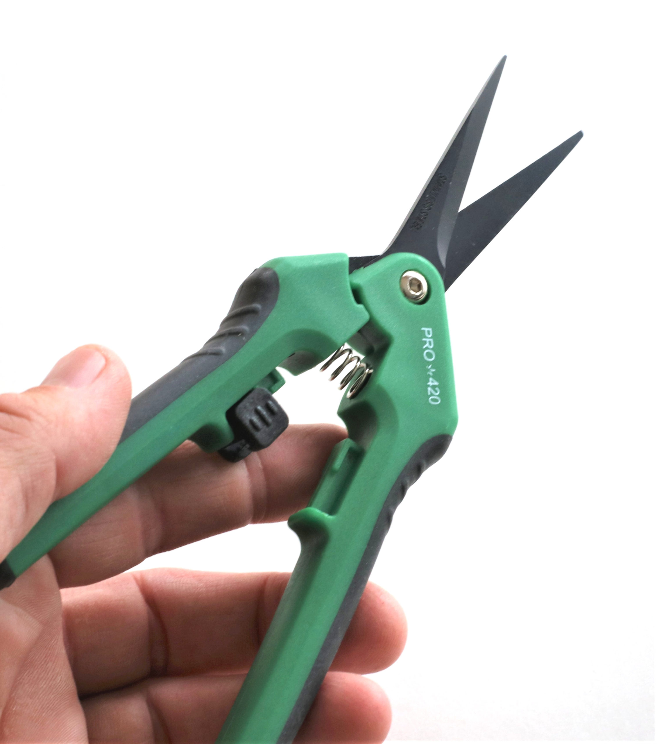 Grow1 Titanium Coated Curved Blade Trimming Scissors Small Green for sale online 