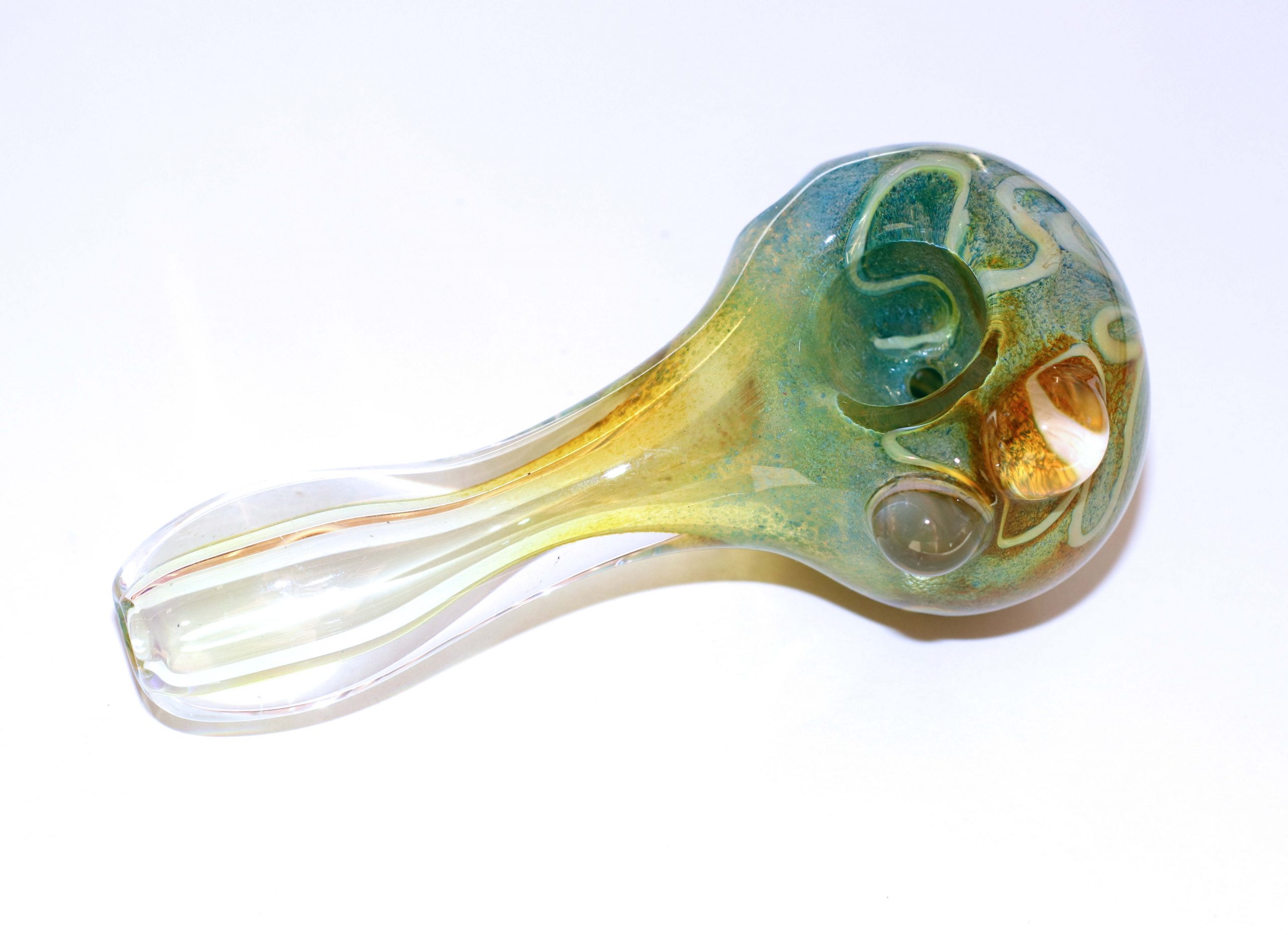 Details about   Premium American Made Glass 4" Spoon Smoke Pipe Red-White-Blue-Chameleon Glass 