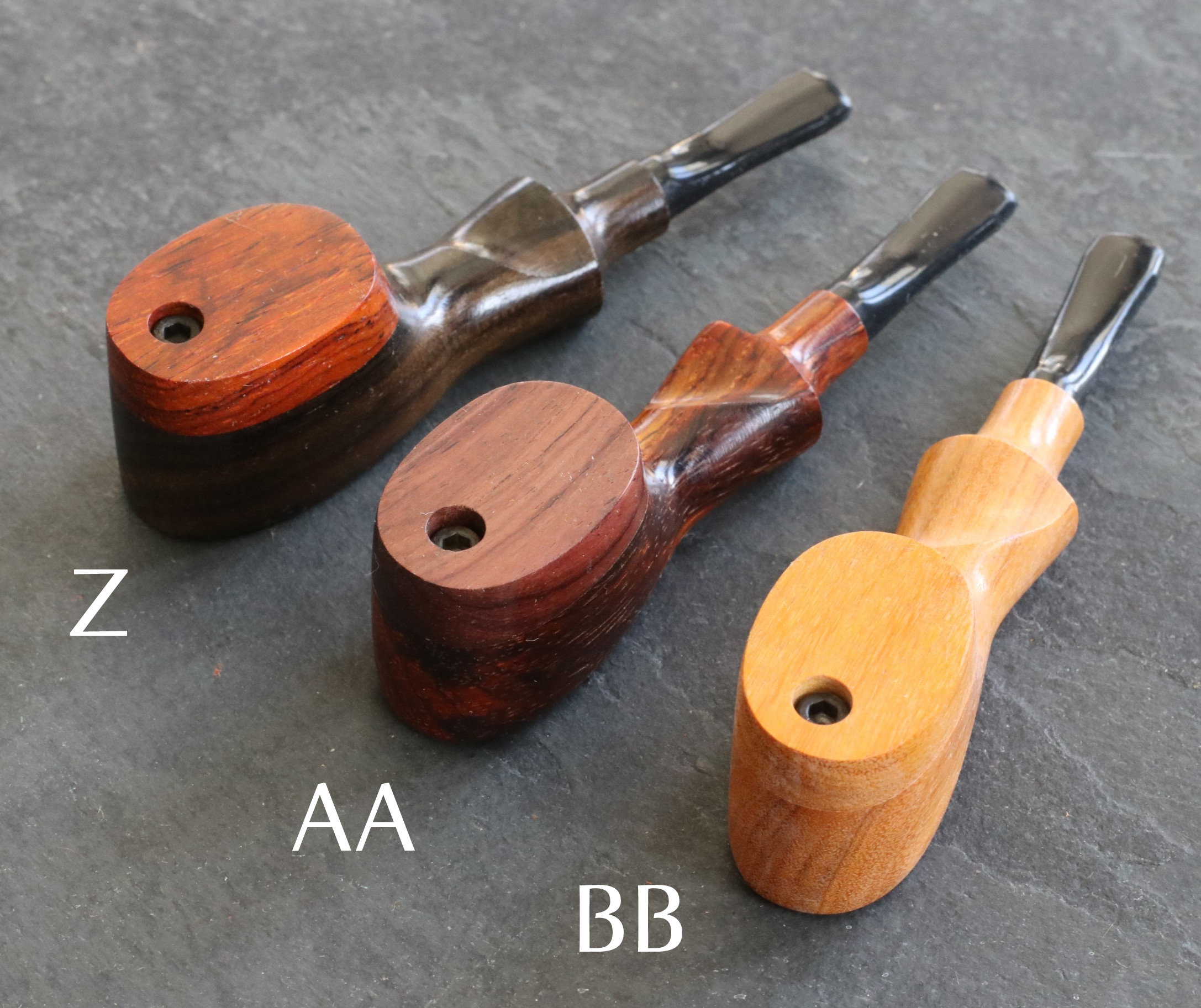 Exotic Wood Swivel Lid Pipes
