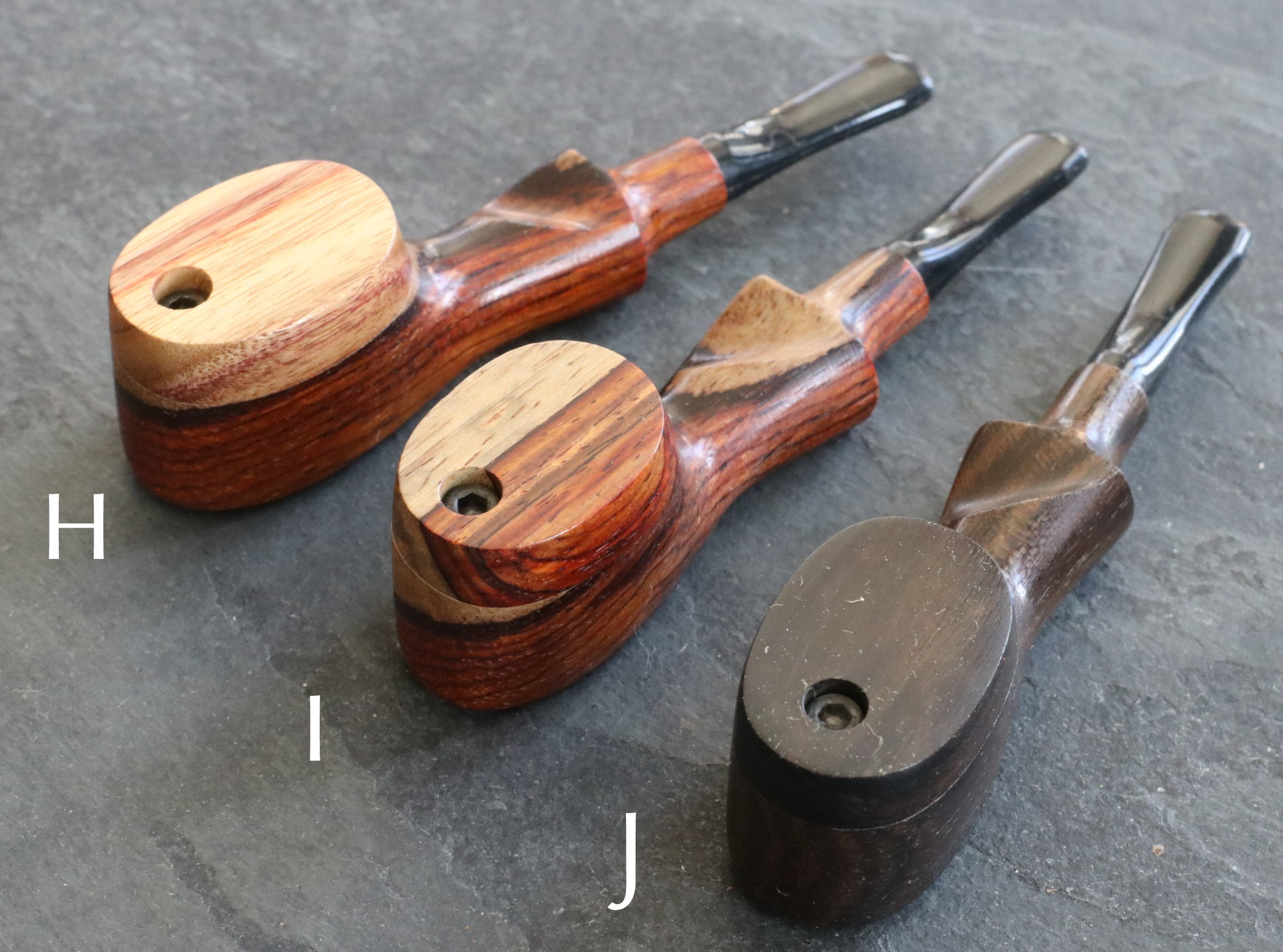 Exotic Wood Swivel Lid Pipes