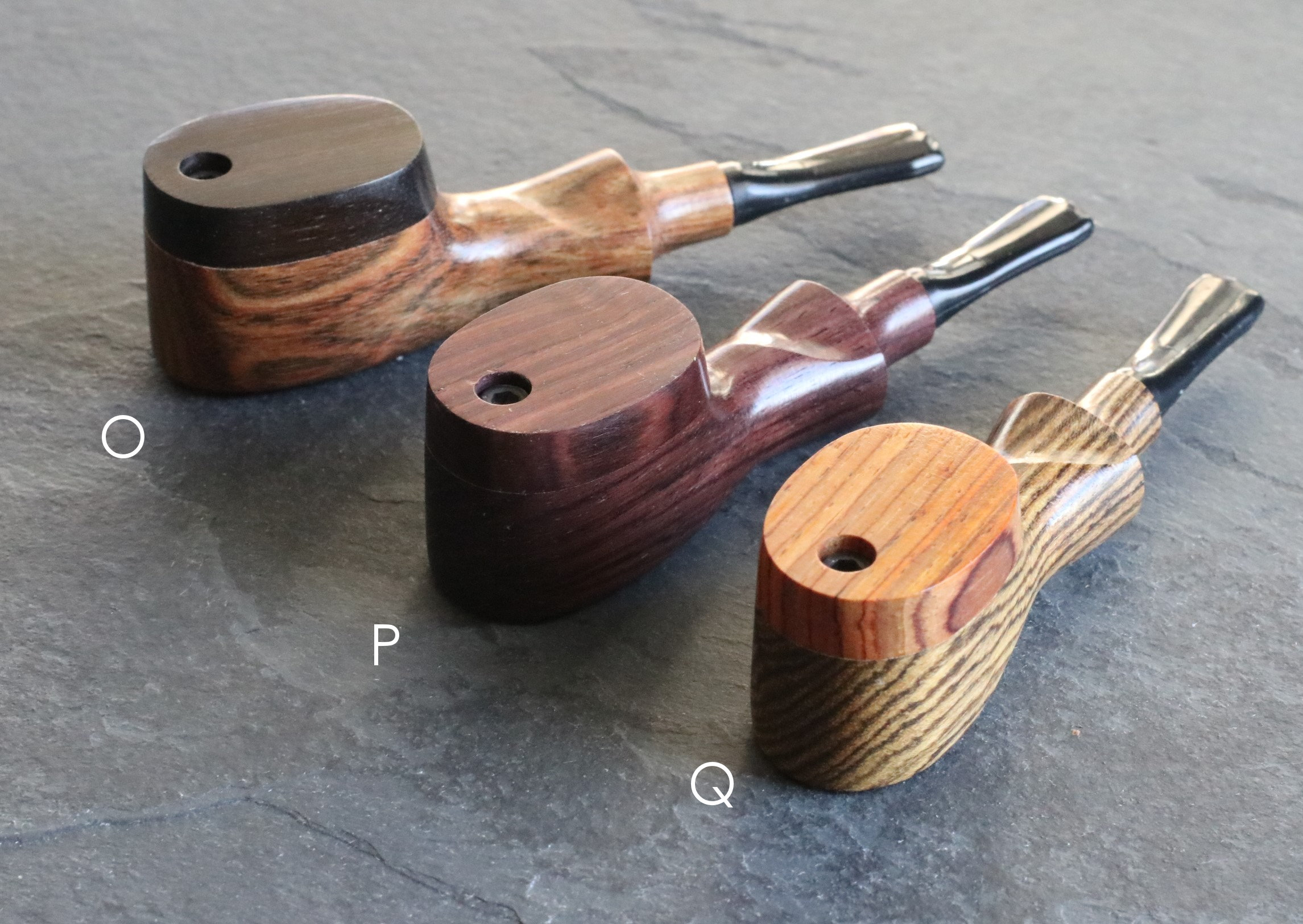 L-34 Exotic Wood Swivel Lid Pipes