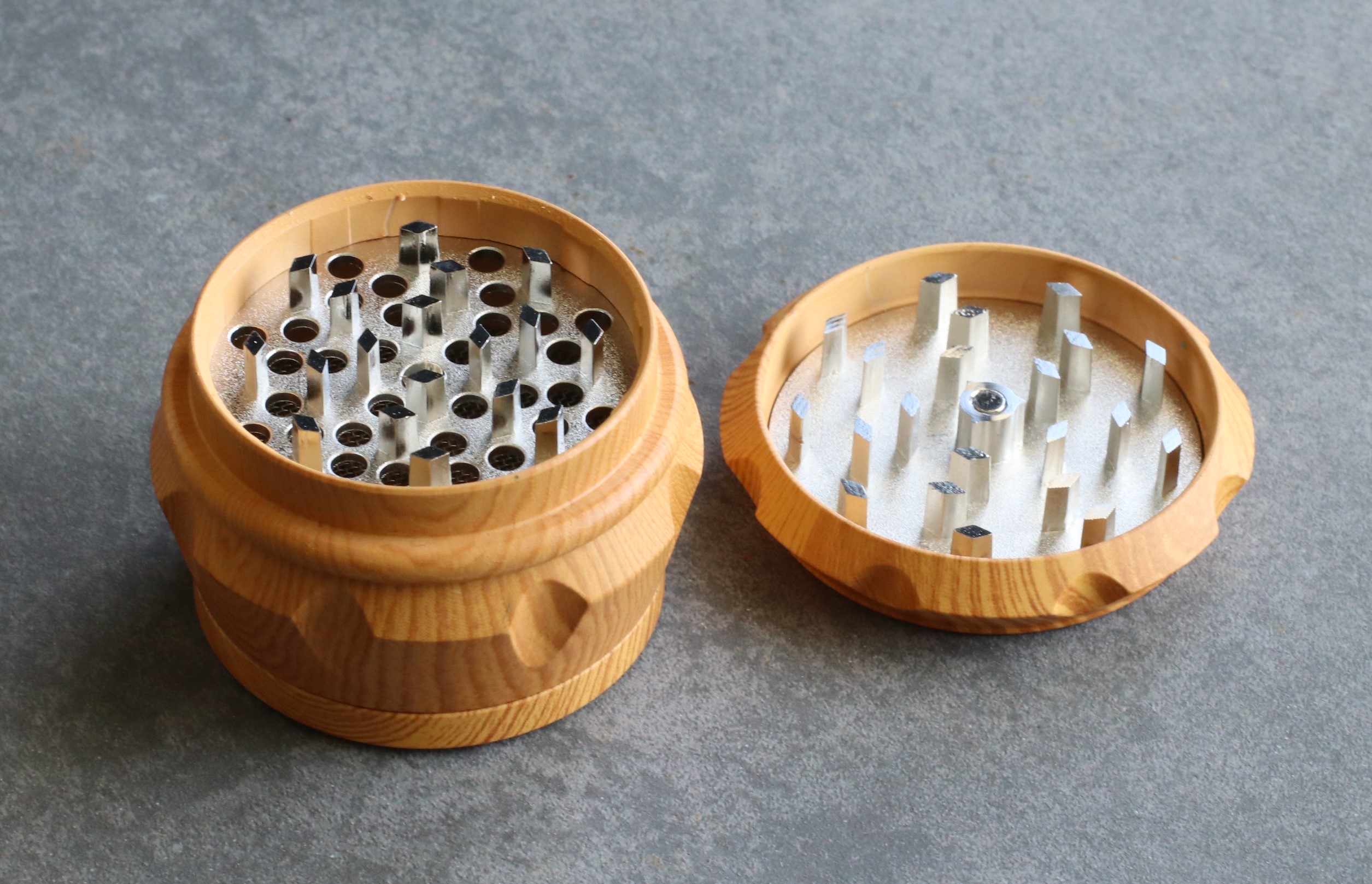 Dry Herb Grinder Cannabis Crusher - Meranti Wood Exterior