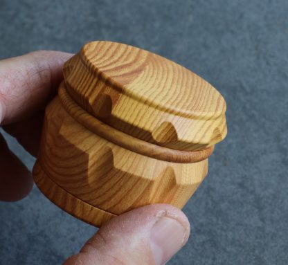 2" Wood Herb Grinder- 4 Piece Grinder with Catch-Screen-Magnetic Lid - Image 2