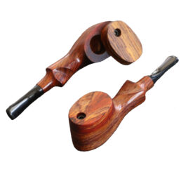 4″ Exotic Wood Pipe-L34 ETCH BODY- Swivel Lid- Perfect Gift for Smokers