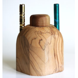 Olive Wood Tabletop Dugout- One Hitter Stash Box- Smoker’s Gift